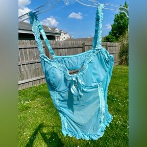 Coquette Blue Lace Babydoll